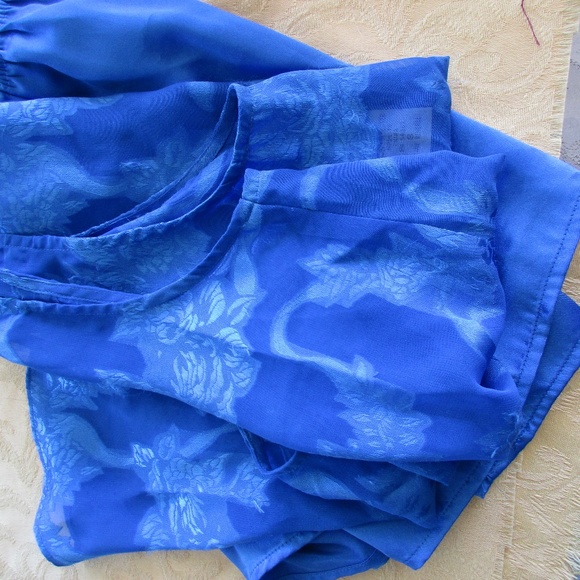 Vintage Royal Blue Victoria Secret 2 pc Baby Doll Nightie Lingerie - Picture 8 of 8